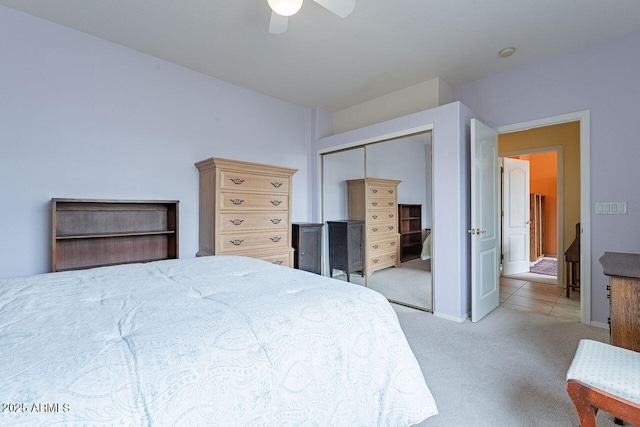16507 E Trevino Dr, Fountain Hills, AZ 85268 - carpeted bedroom with a closet and ceiling fan