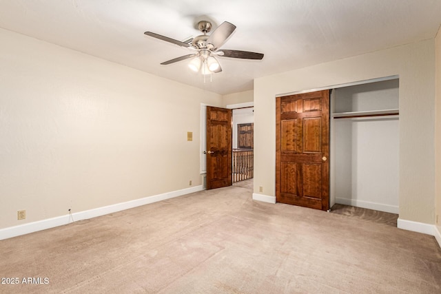 119 E Palomino Dr, Tempe, AZ 85284 - unfurnished bedroom with light colored carpet, a closet, and ceiling fan