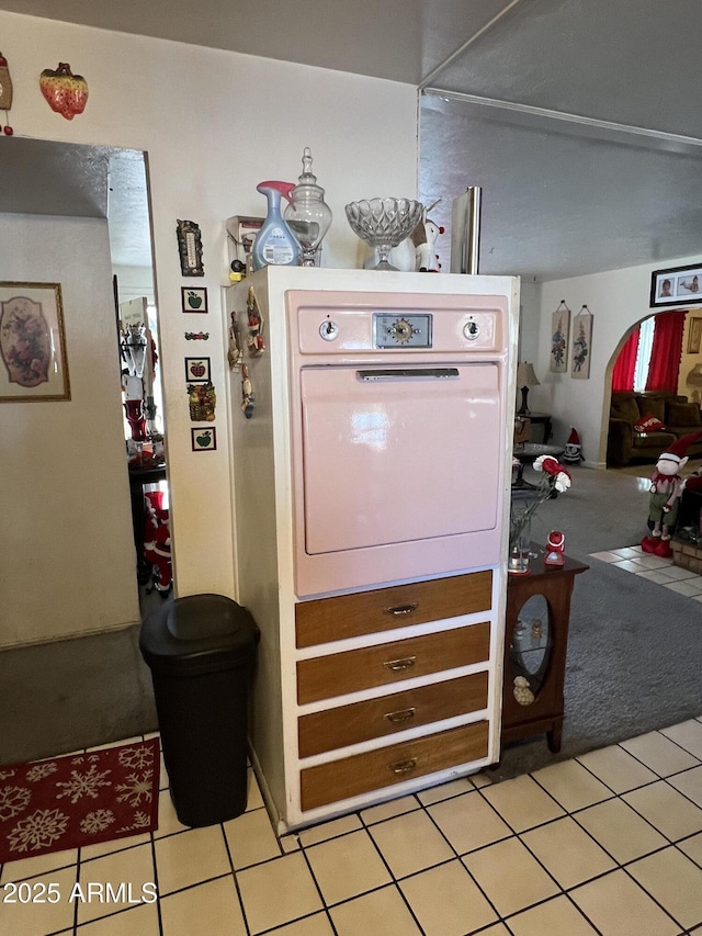 kitchen featuring light tile patterned floors