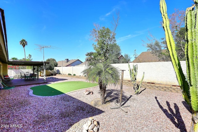 view of yard with a patio