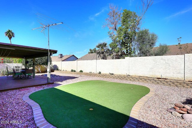 view of yard with a patio area