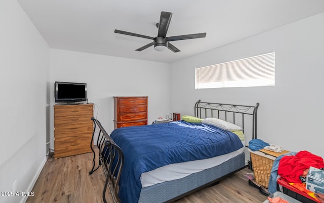 715 W Cinnabar Ave, Phoenix, AZ 85021 - bedroom featuring wood finished floors, ceiling fan, and baseboards