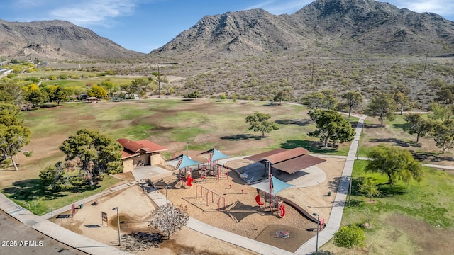 715 W Cinnabar Ave, Phoenix, AZ 85021 - birds eye view of property with a mountain view
