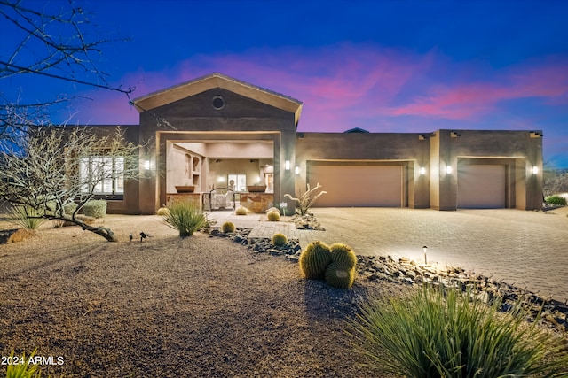 view of front of house featuring a garage