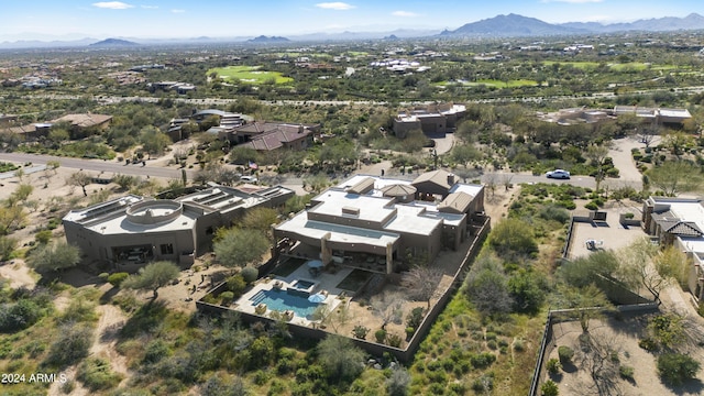 bird's eye view featuring a mountain view