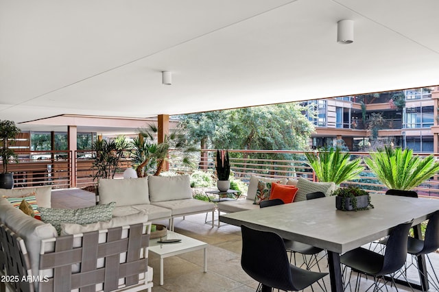 view of patio with an outdoor living space