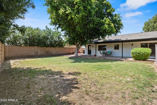 view of yard featuring a patio