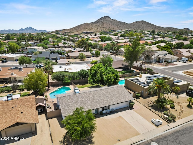 aerial view featuring a mountain view