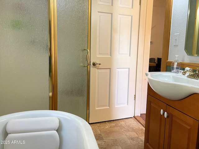 510 Tombstone Cyn, Bisbee, AZ 85603 - bathroom with stone finish flooring and vanity