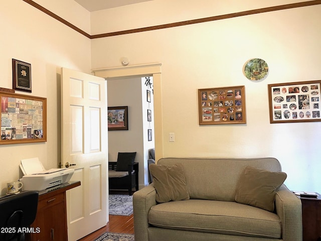 510 Tombstone Cyn, Bisbee, AZ 85603 - sitting room featuring a desk and dark wood-type flooring