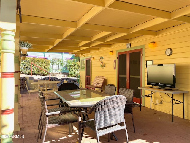510 Tombstone Cyn, Bisbee, AZ 85603 - view of patio / terrace featuring outdoor dining area