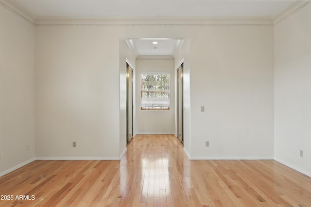 889 E Dealers Choice Ln, Payson, AZ 85541 - spare room with crown molding, baseboards, and light wood finished floors