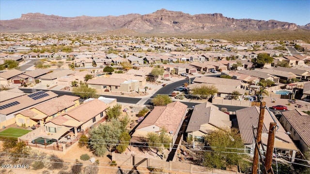 aerial view featuring a mountain view