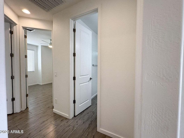 30507 N 167th St, Scottsdale, AZ 85262 - hall featuring baseboards, wood finished floors, and recessed lighting