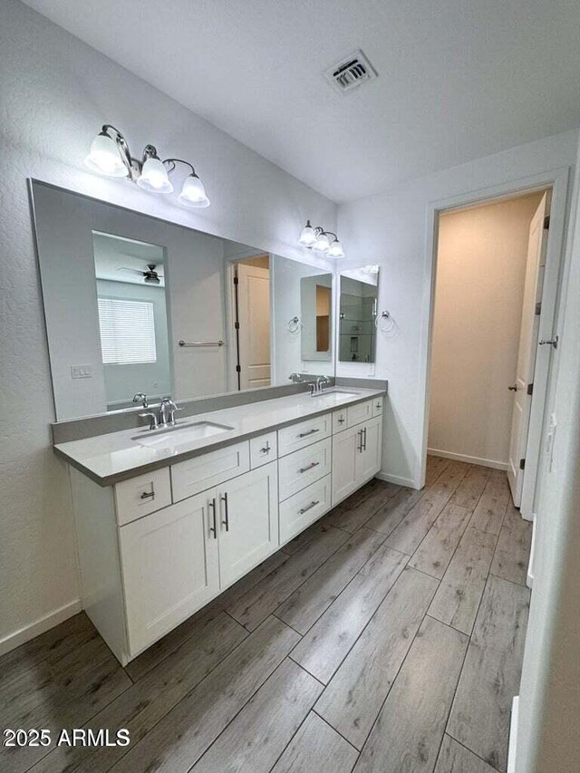 30507 N 167th St, Scottsdale, AZ 85262 - full bath with wood finished floors, double vanity, and baseboards