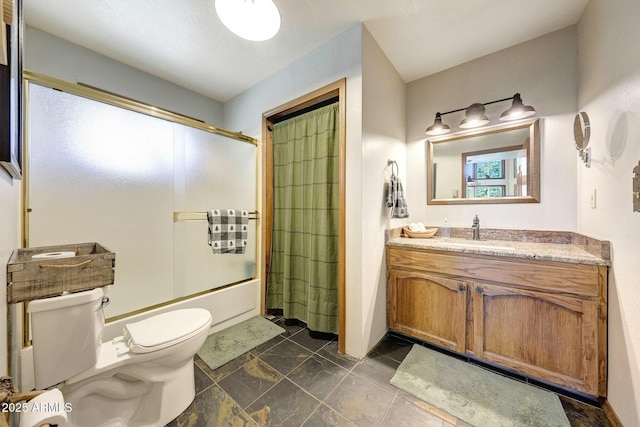 17425 Sequoia Dr, Munds Park, AZ 86017 - full bath with toilet, shower / bath combination with curtain, and vanity