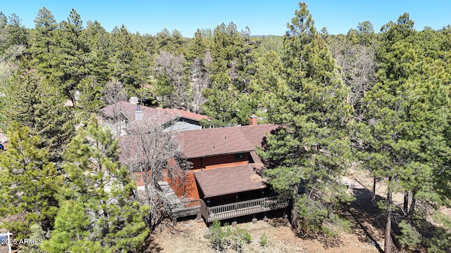 17425 Sequoia Dr, Munds Park, AZ 86017 - view from above of property featuring a heavily wooded area