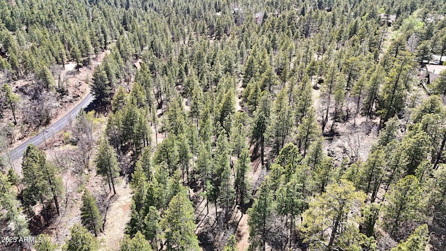 17425 Sequoia Dr, Munds Park, AZ 86017 - aerial view of property's location featuring a heavily wooded area