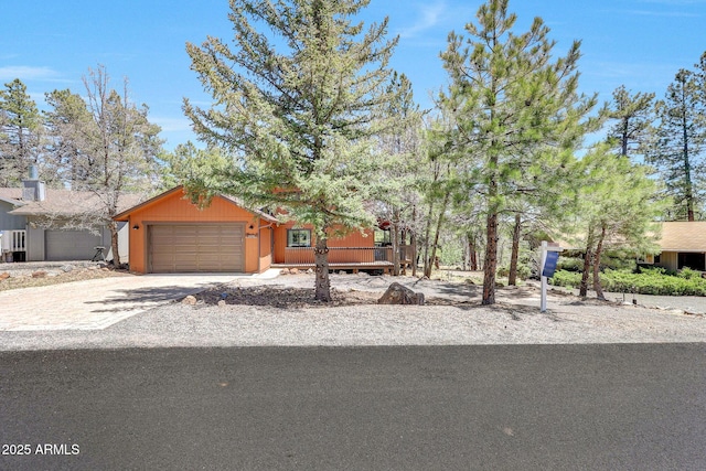 17425 Sequoia Dr, Munds Park, AZ 86017 - view of front of house with a garage and driveway