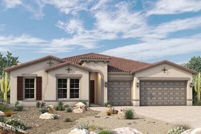 mediterranean / spanish-style home featuring a garage