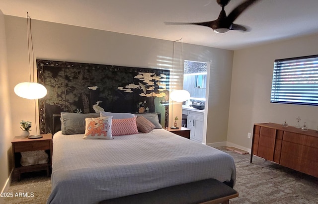 202 N Florence Ave, Litchfield Park, AZ 85340 - bedroom with carpet flooring, multiple windows, and a ceiling fan