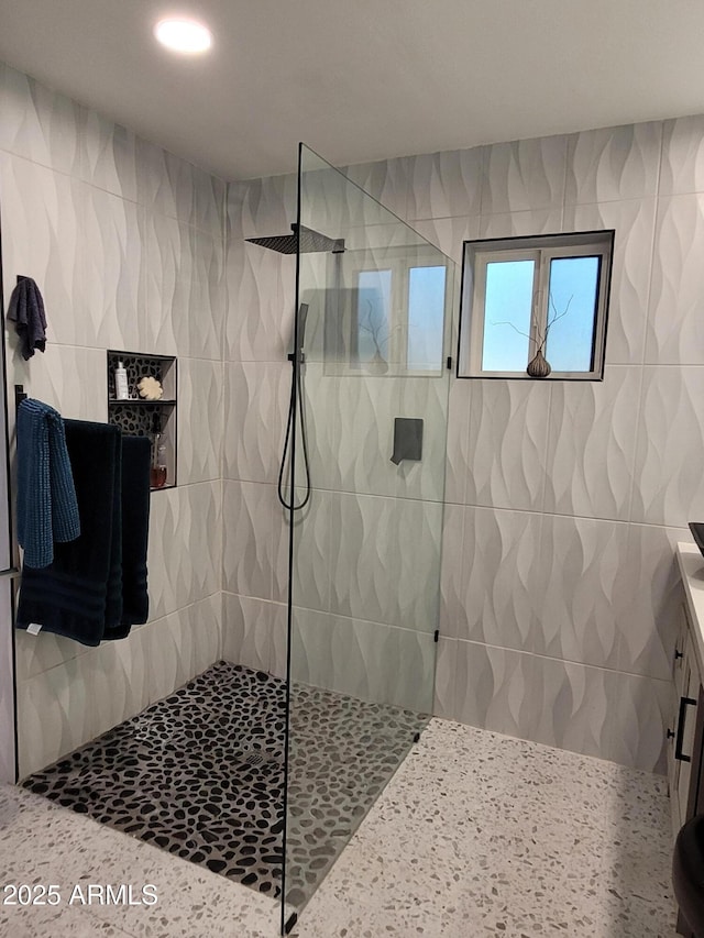 202 N Florence Ave, Litchfield Park, AZ 85340 - full bathroom with walk in shower, vanity, and recessed lighting
