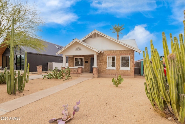 view of front of home featuring central AC unit