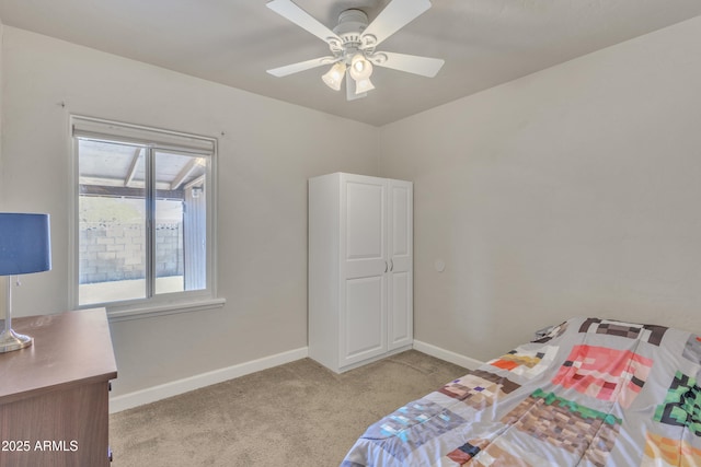 101 W 8th Pl, Mesa, AZ 85201 - bedroom featuring light colored carpet, baseboards, and ceiling fan