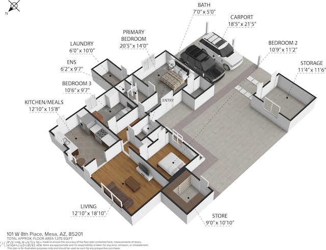 101 W 8th Pl, Mesa, AZ 85201 - plan