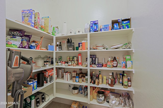 view of pantry