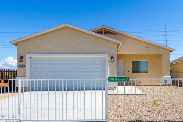 view of front of home featuring a garage