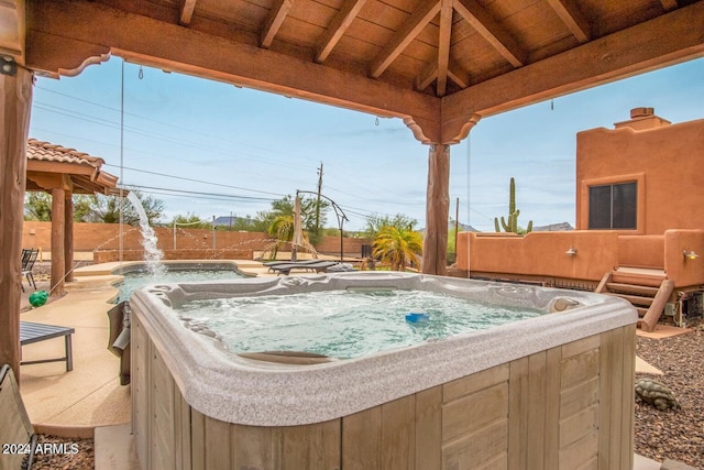 47012 N New River Rd, New River, AZ 85087 - fenced backyard with a hot tub