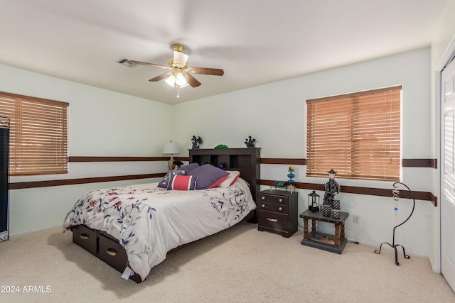 47012 N New River Rd, New River, AZ 85087 - bedroom with carpet floors, ceiling fan, and baseboards