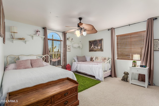 47012 N New River Rd, New River, AZ 85087 - carpeted bedroom with a ceiling fan
