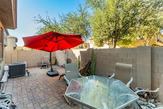 view of patio / terrace featuring cooling unit