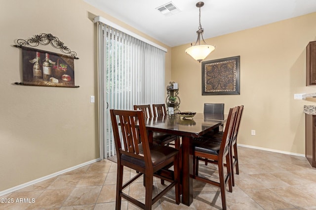 view of dining space