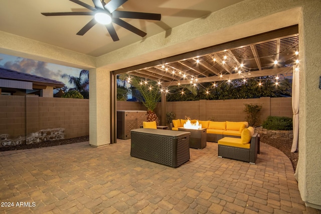 view of patio / terrace with an outdoor hangout area