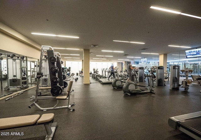 view of exercise room