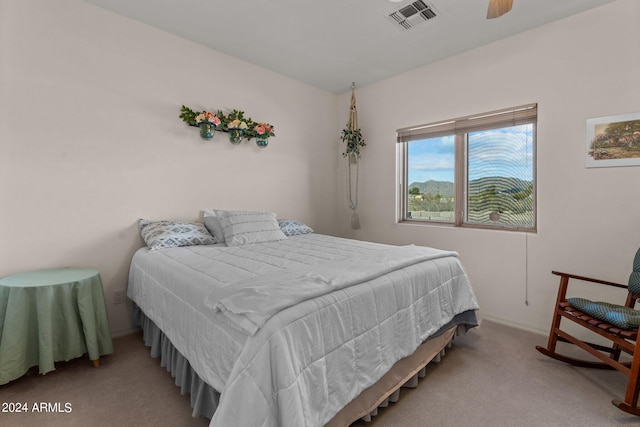 22900 W Hylton Way, Congress, AZ 85332 - bedroom with ceiling fan and light carpet