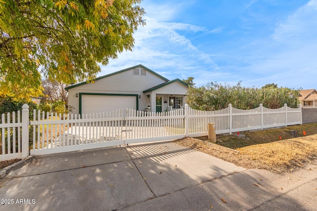 ranch-style house with a garage