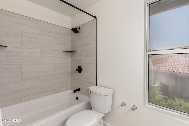 7702 W Piute Ave, Glendale, AZ 85308 - bathroom featuring toilet,  shower combination, and baseboards