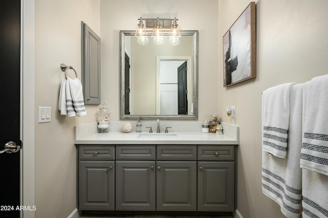 bathroom featuring vanity