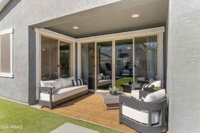 view of patio featuring outdoor lounge area