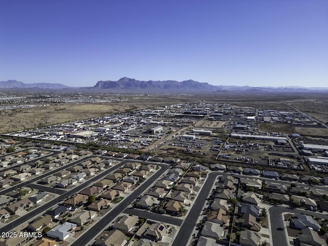 aerial view featuring a mountain view