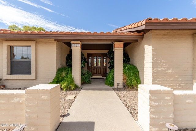 view of doorway to property