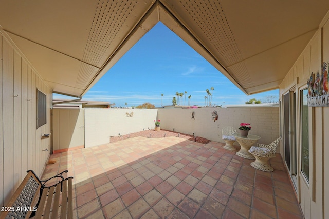 view of patio / terrace with a fenced backyard