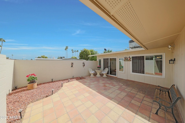 view of patio / terrace featuring a fenced backyard