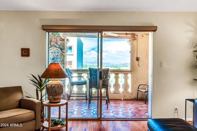 interior space featuring hardwood / wood-style floors