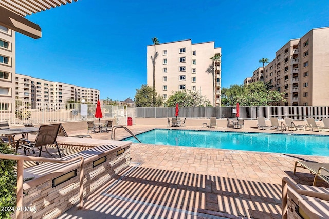 view of pool with a patio