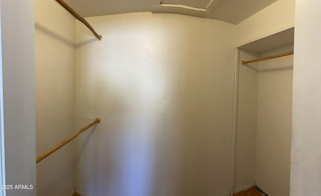 view of walk in closet